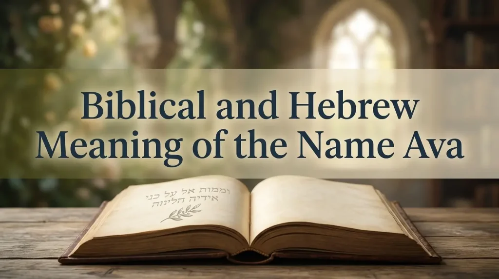 Biblical and Hebrew Meaning of the Name Ava