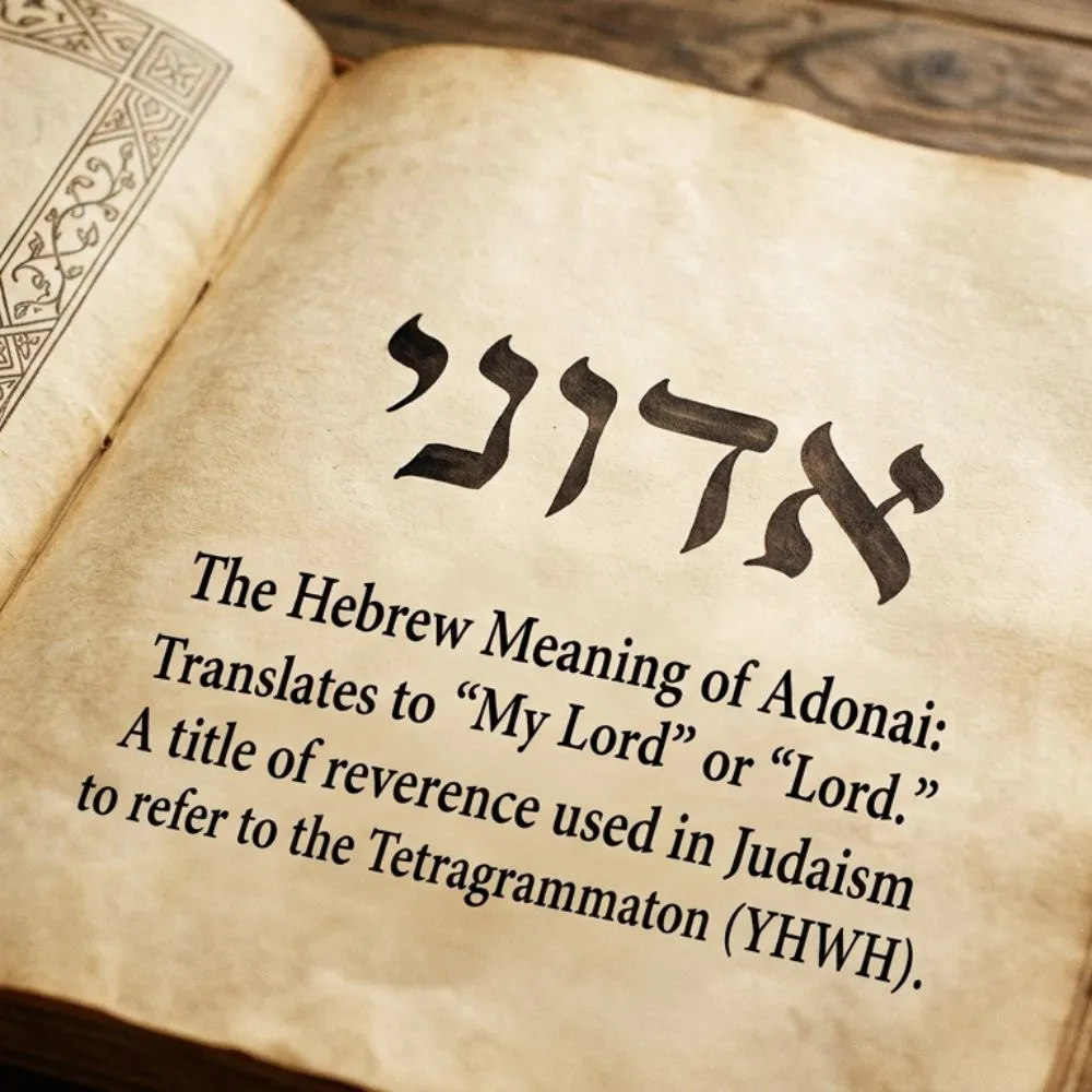 The Hebrew Meaning of Adonai
